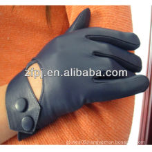 Blue genuine leather glove for women in 2014
